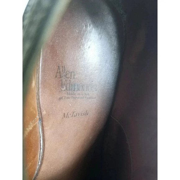 Allen Edmonds McTavish Wingtip Oxford Leather Brogue Black Dress Shoes 9 D